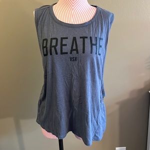 Victoria’s Secret Sport VSX Sleeveless Workout Gym Muscle Tank Shirt Breathe - L